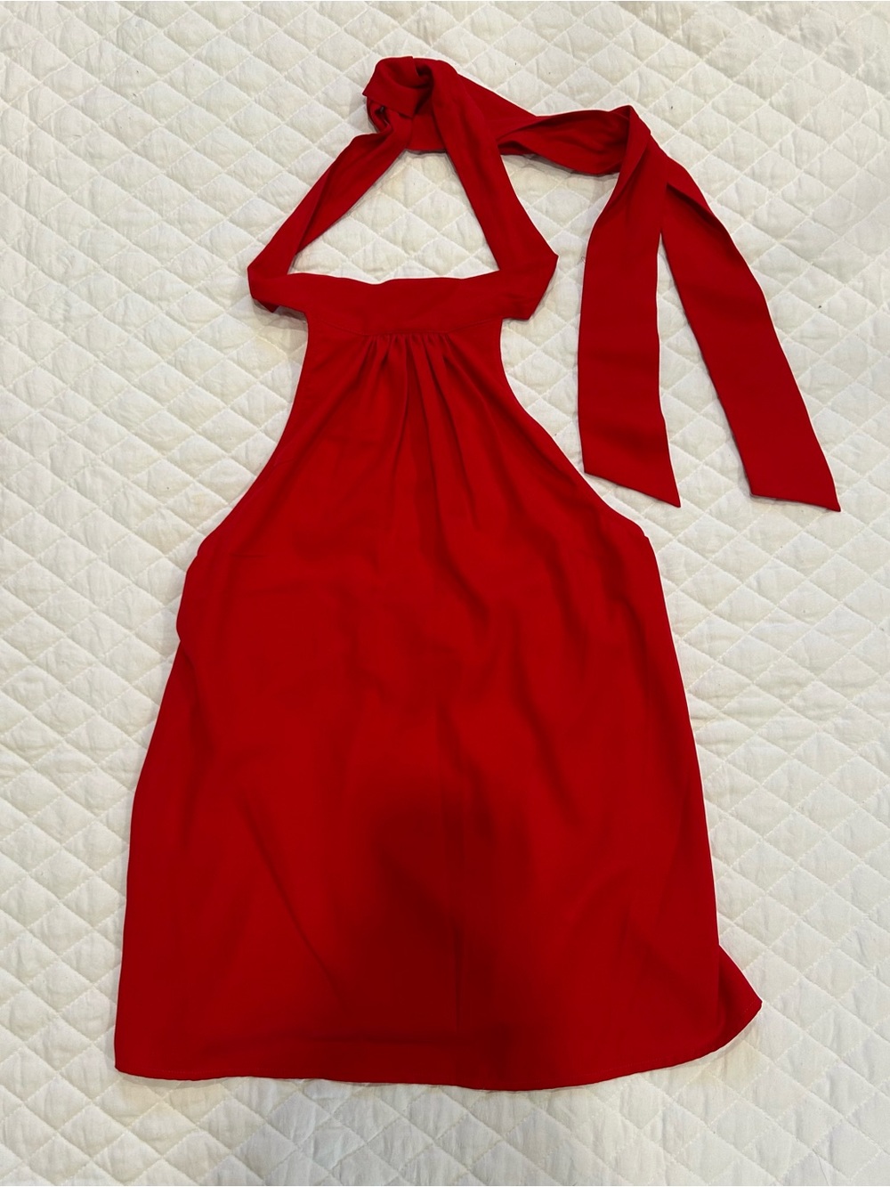 Kensie Red Matte Crepe Halter Top - Size XS